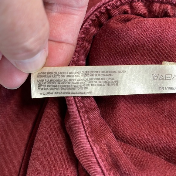 Saturday Sunday Anthropologie NWT Ruthie Wine High Rise Curve Hem Leggings - Picture 12 of 14